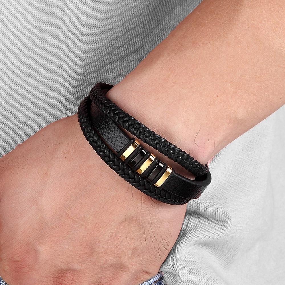 Pulsera de cuero para hombre - Accesorio atemporal y elegante
