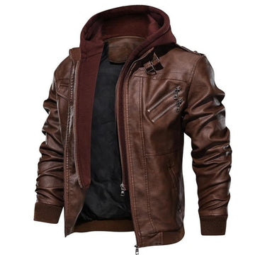 Kunstleder Motorradjacke