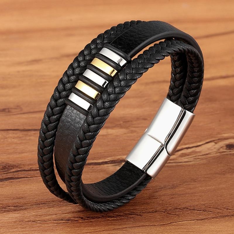Pulsera de cuero para hombre - Accesorio atemporal y elegante