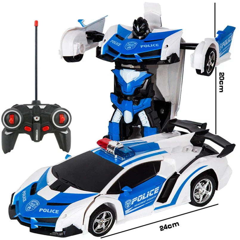 RC Transformer Auto – 2-in-1 Afstandsbedienbaar Auto & Robot met Licht- en Geluidseffecten