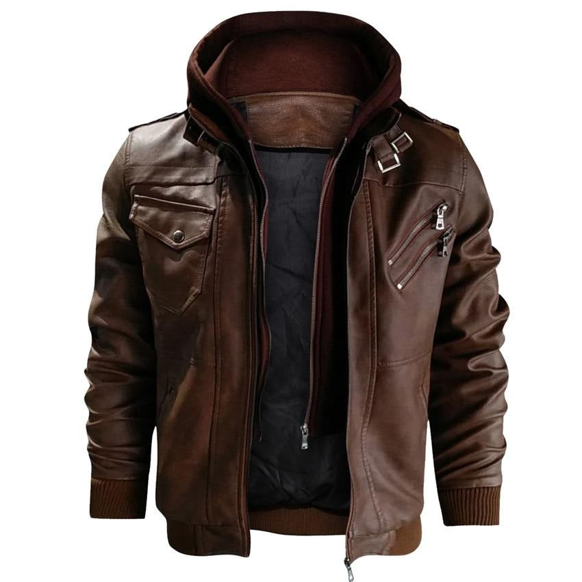 Kunstleder Motorradjacke