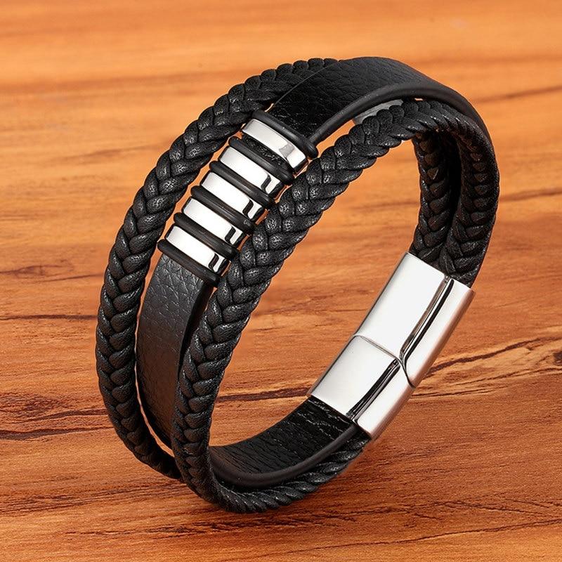 Pulsera de cuero para hombre - Accesorio atemporal y elegante