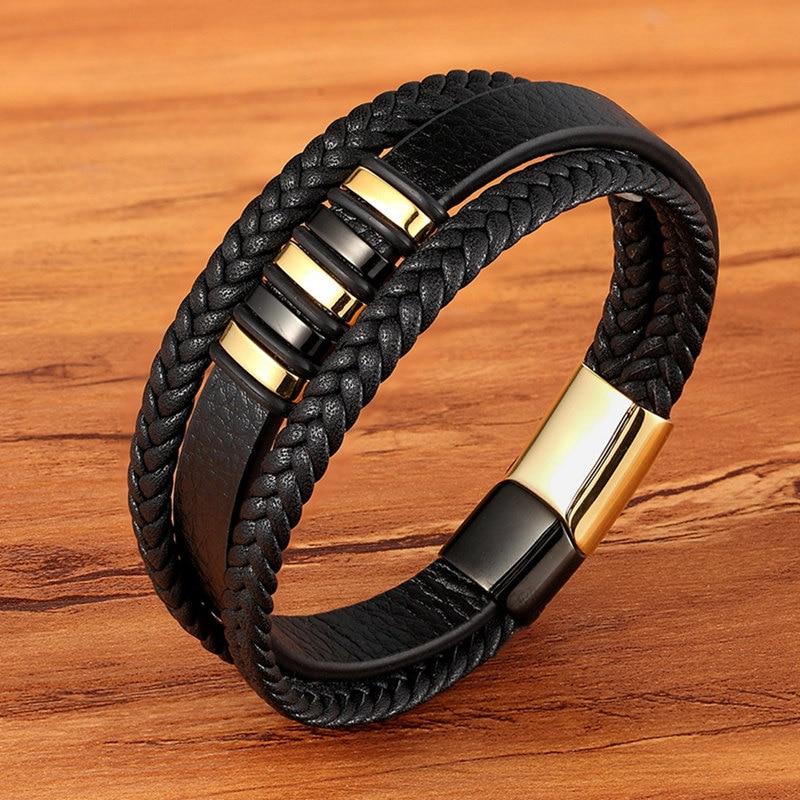 Pulsera de cuero para hombre - Accesorio atemporal y elegante