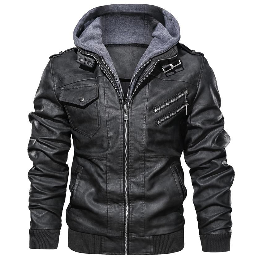 Kunstleder Motorradjacke