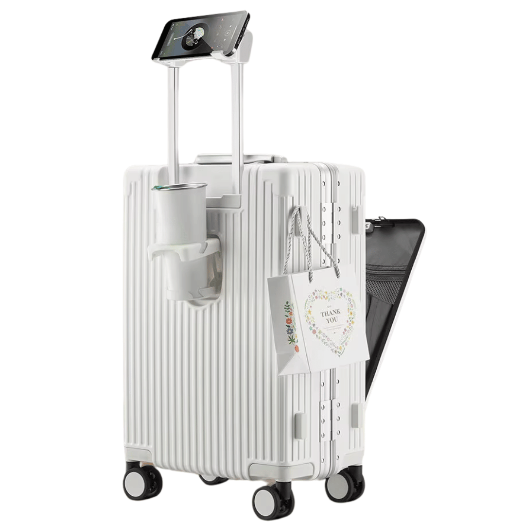 Handbagage Koffer 55x35x25 cm met Laptopvak, TSA-slot en USB-poorten 1