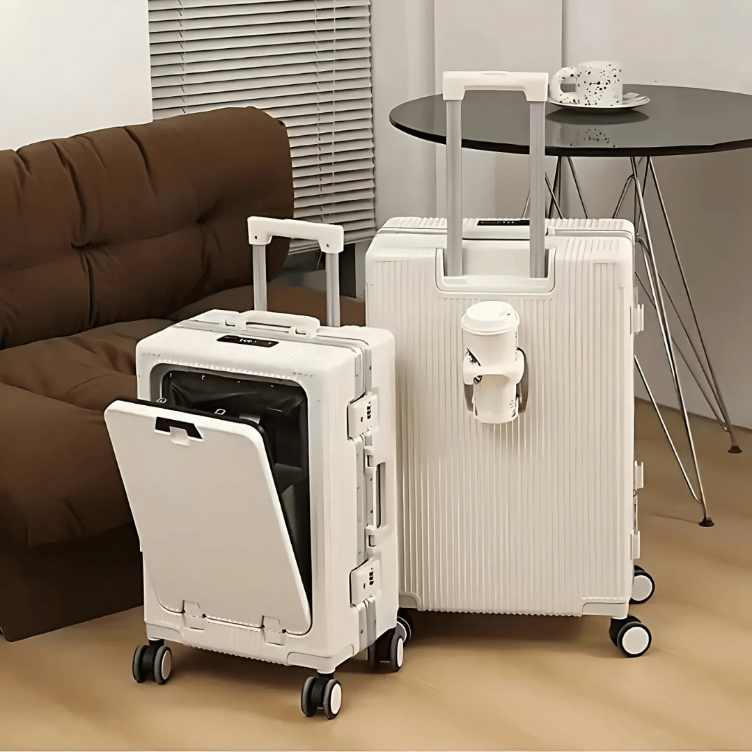 Handbagage Koffer 55x35x25 cm met Laptopvak, TSA-slot en USB-poorten 3