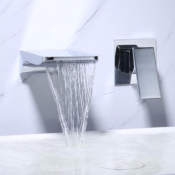 Fluxis – Sensor-Wandarmatur mit Wasserfallaustritt – Modernes Bad & Küche