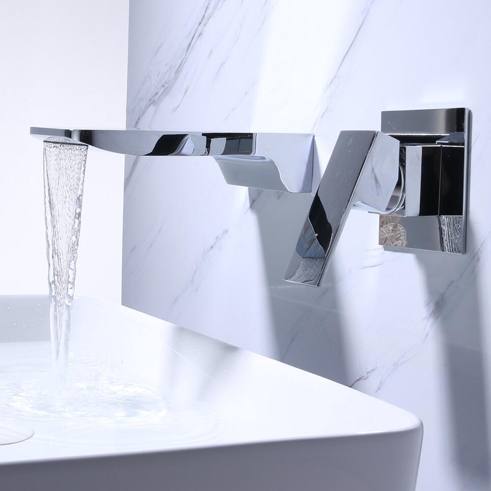 Fluxis – Sensor-Wandarmatur mit Wasserfallaustritt – Modernes Bad & Küche