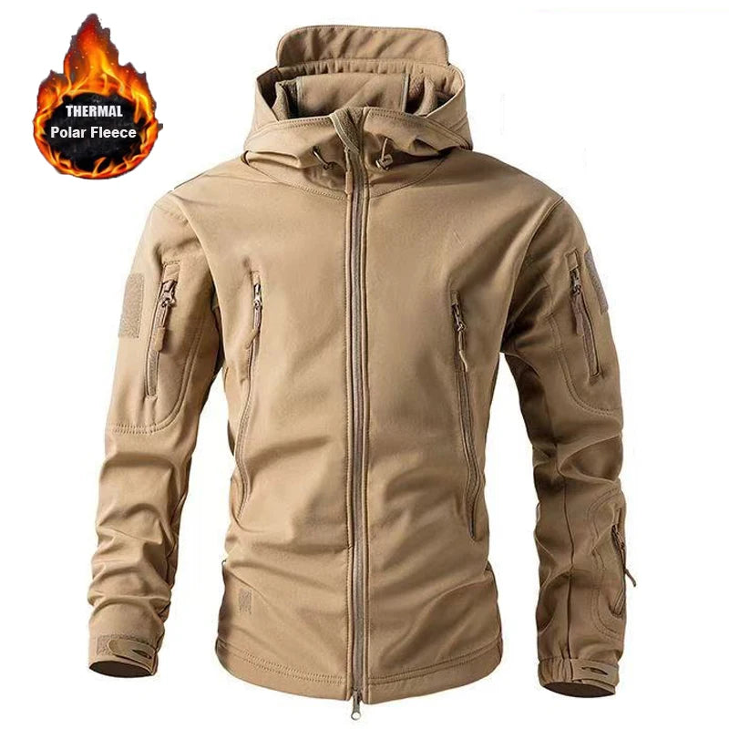 NordTrek Men's Softshell Fleece Jacket – Waterproof & Breathable Outdoor