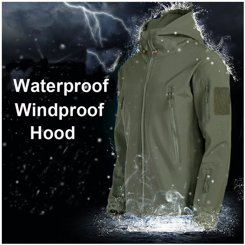 NordTrek Men's Softshell Fleece Jacket – Waterproof & Breathable Outdoor