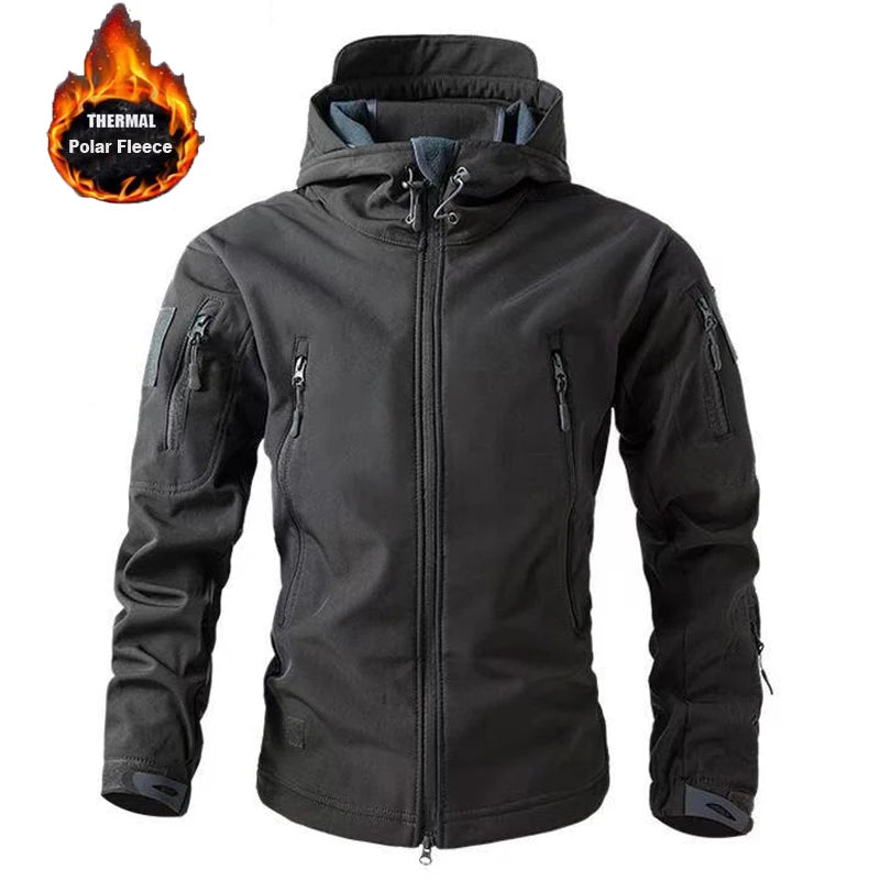 NordTrek Men's Softshell Fleece Jacket – Waterproof & Breathable Outdoor