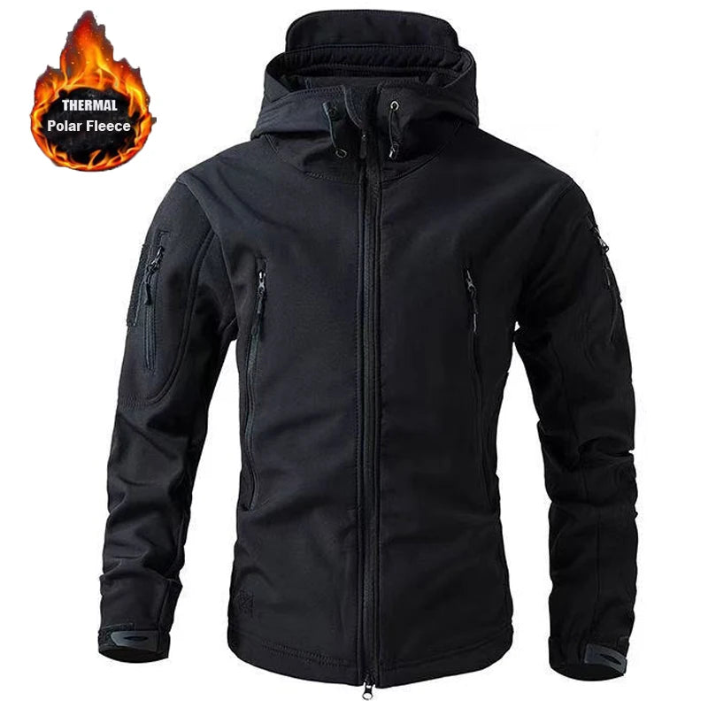 NordTrek Men's Softshell Fleece Jacket – Waterproof & Breathable Outdoor