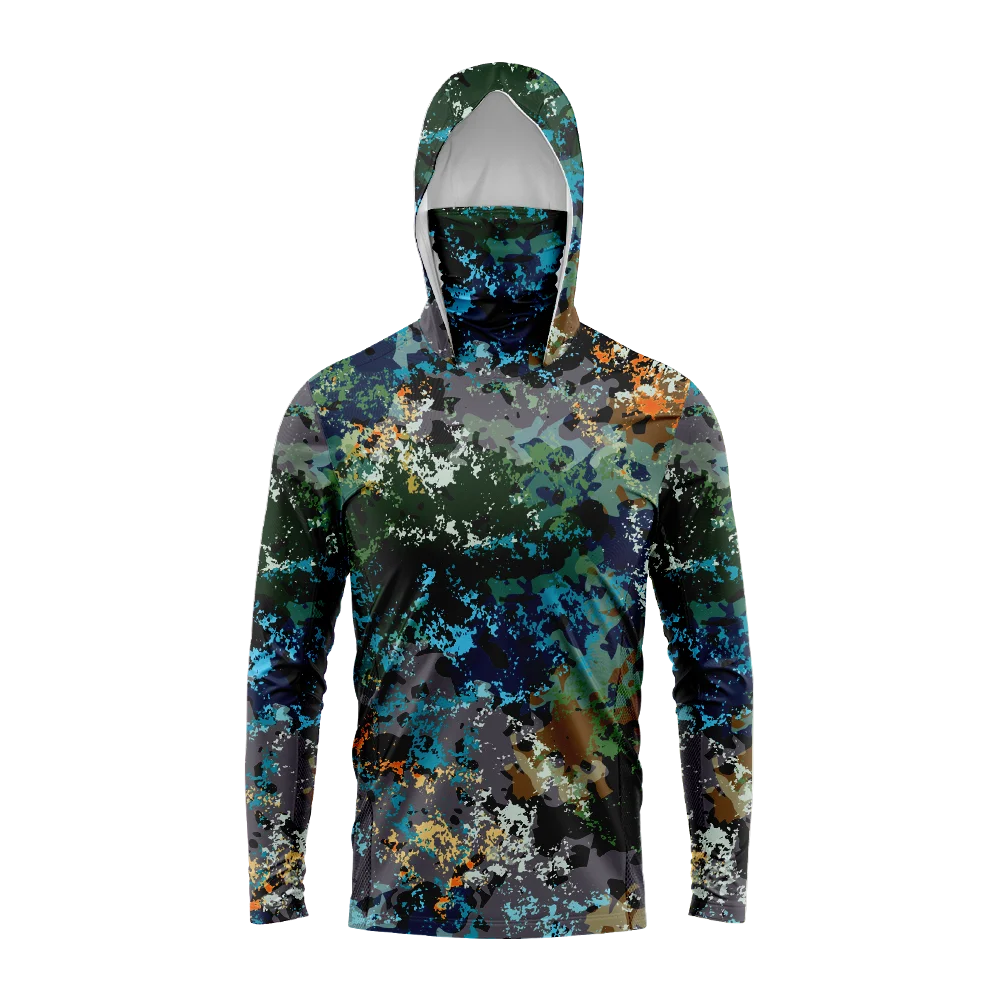 Herren Angelshirt Langarm mit UV-Schutz UPF 50, Schnelltrocknend und Antimikrobiell 0