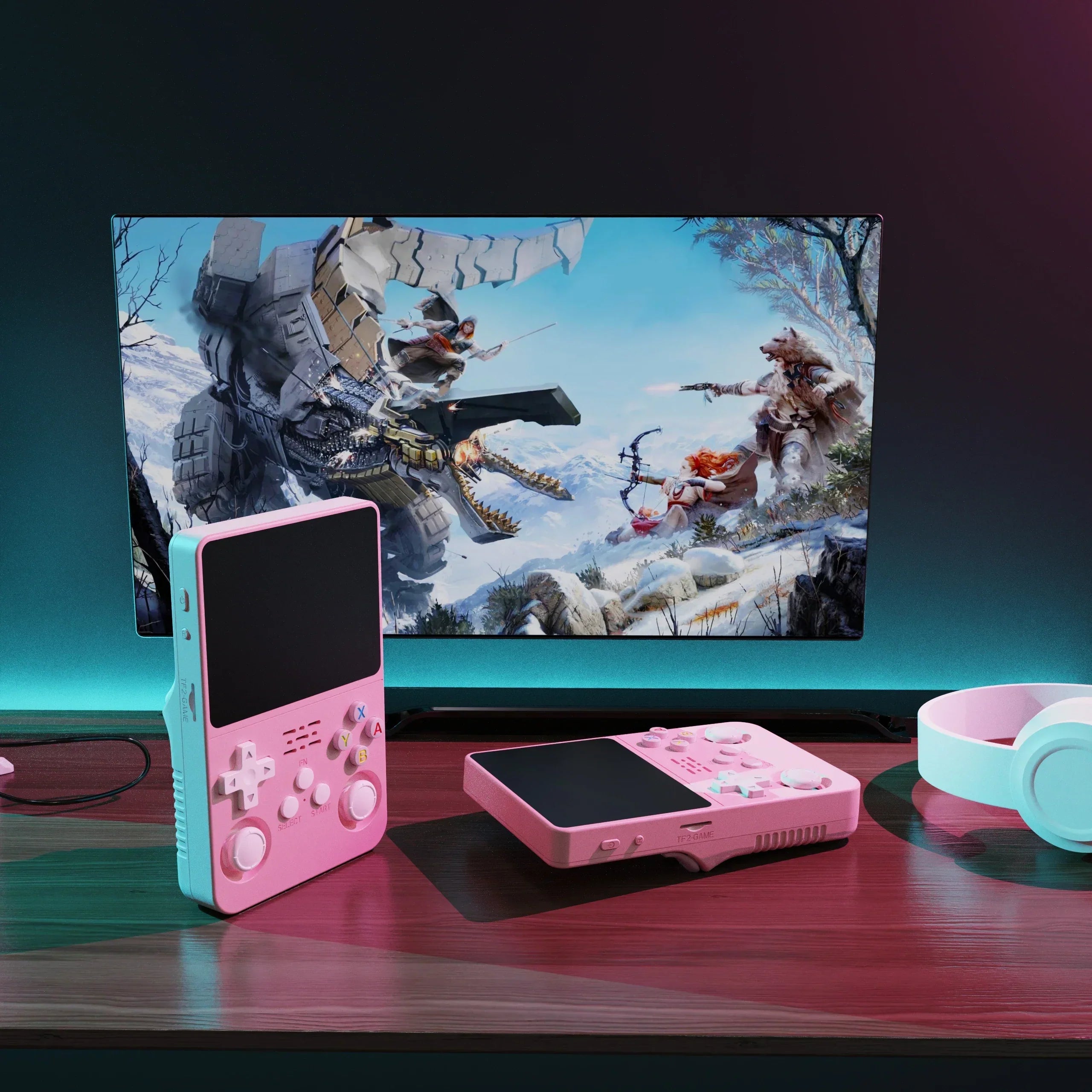 Consola de Juegos Retro Portátil – Pantalla IPS, Doble Palanca y Opción de 64GB/128GB