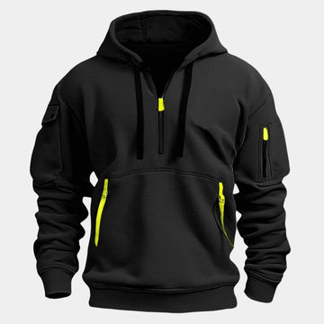 Hugo - Men's half-zip hoodie 0