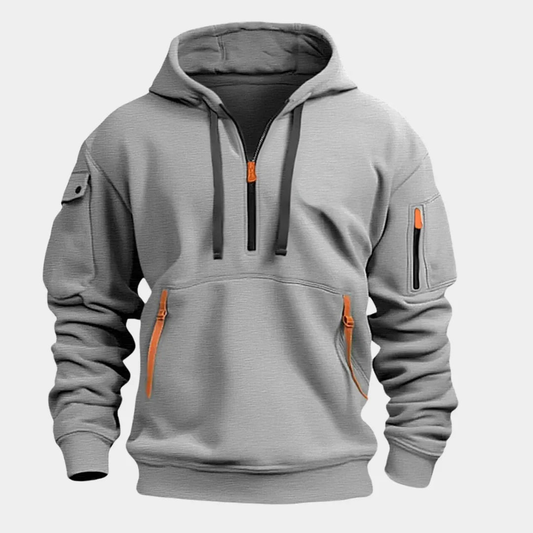 Hugo - Men's half-zip hoodie 1