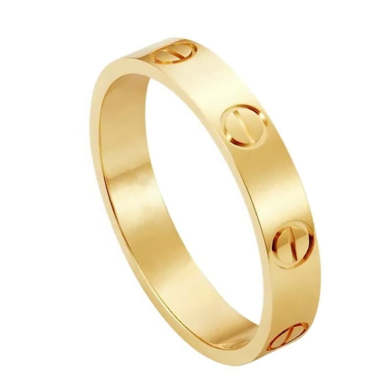 Love Ring – Elegante Ring met Schroefmotief in Goudlook & Zilver