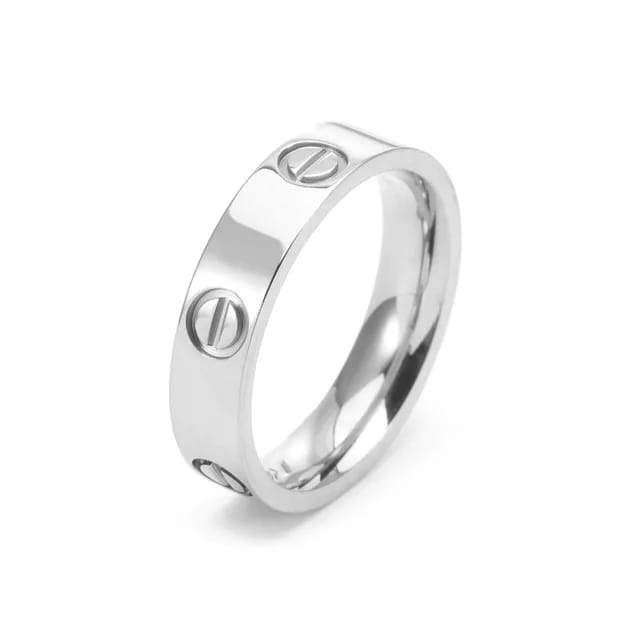 Love Ring – Elegante Ring met Schroefmotief in Goudlook & Zilver