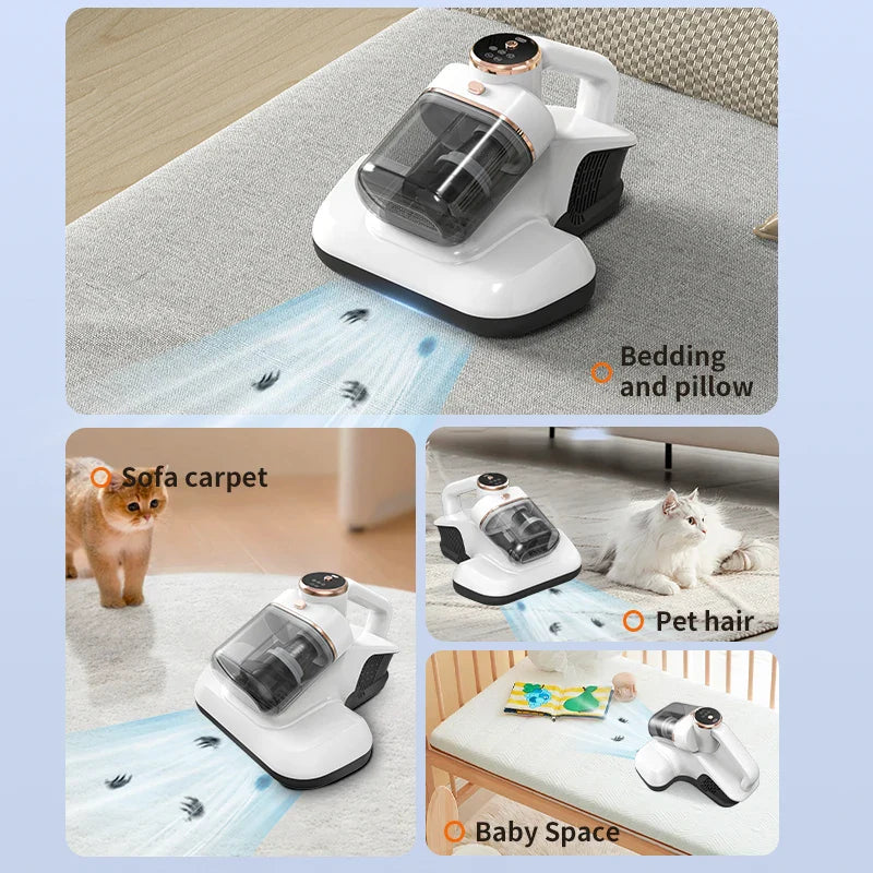 PureHome – Removedor d'àcars de la pols domèstica amb doble recipient – Compacte i neteja de tres etapes