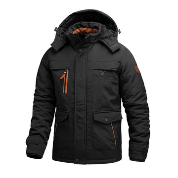 Fjorsen – Chaqueta de inverno para home impermeable con capucha e forro térmico