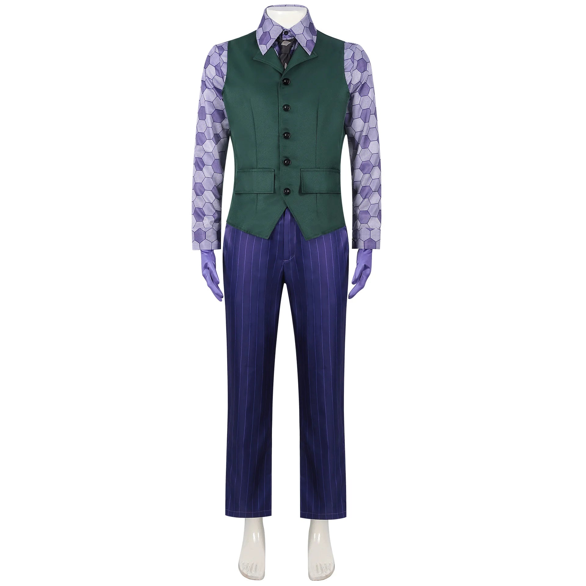 MaskeradeX – Clown Kostuum Volwassenen – Volledige Set met Jas, Vest & Stropdas