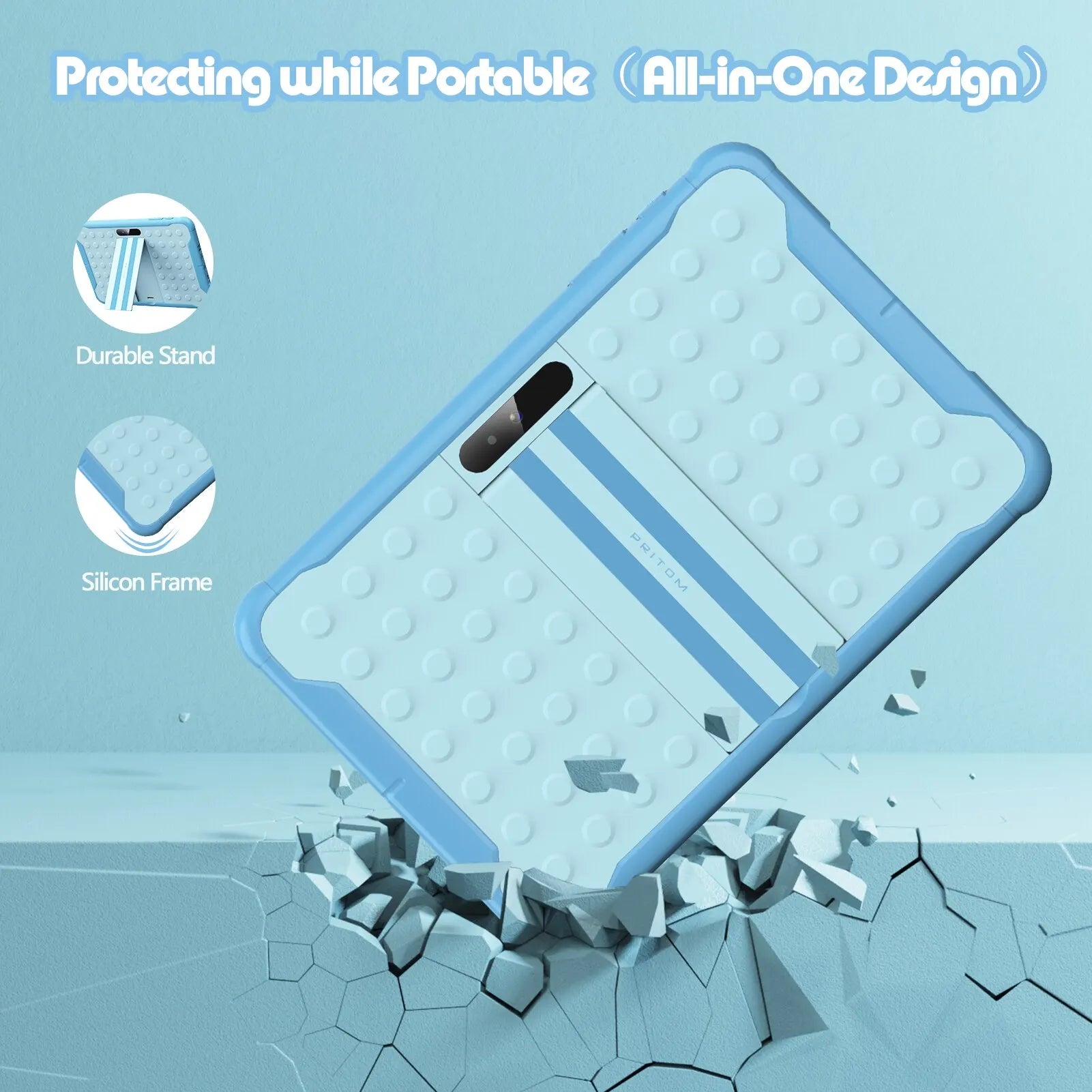 EduTab K10 – Tauleta Infantil 10 polzades Android 13, 64GB amb Funda Protectora