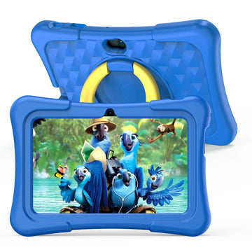 KiddoTab – Tauleta infantil 7 polzades Android 11, 32GB amb càmera dual i funda resistent als cops