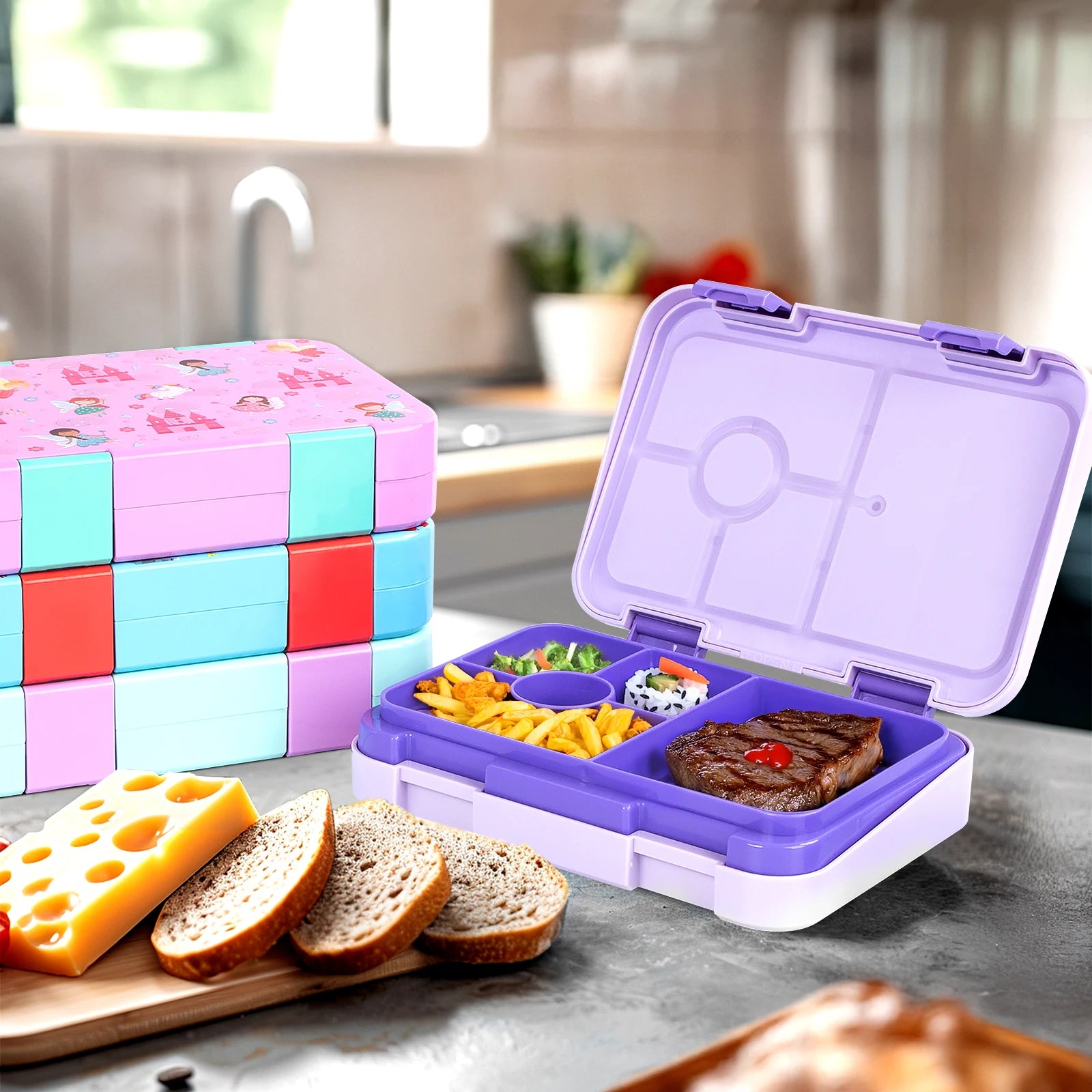 Lunixi – Bento lunchbox leak-proof microwave-safe – children school