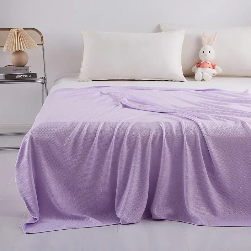 Kühlende Sommerdecke aus 100 % Bambusfaser, atmungsaktiv und leicht, ideal für warme Nächte 8