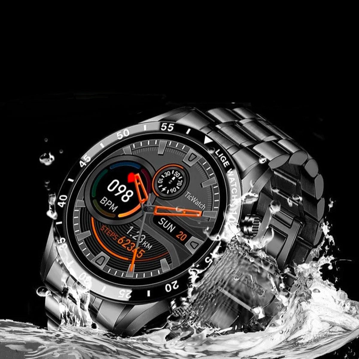 Luxe Smartwatch Heren | Multisport, Meldingen & Stijlvol Design