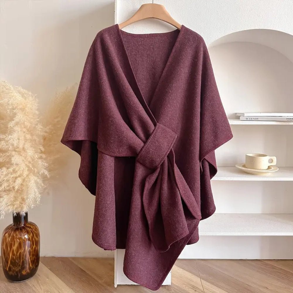 Dames Poncho Vest – Elegant Wikkelmodel, Zacht Draagcomfort & Soepele Valling