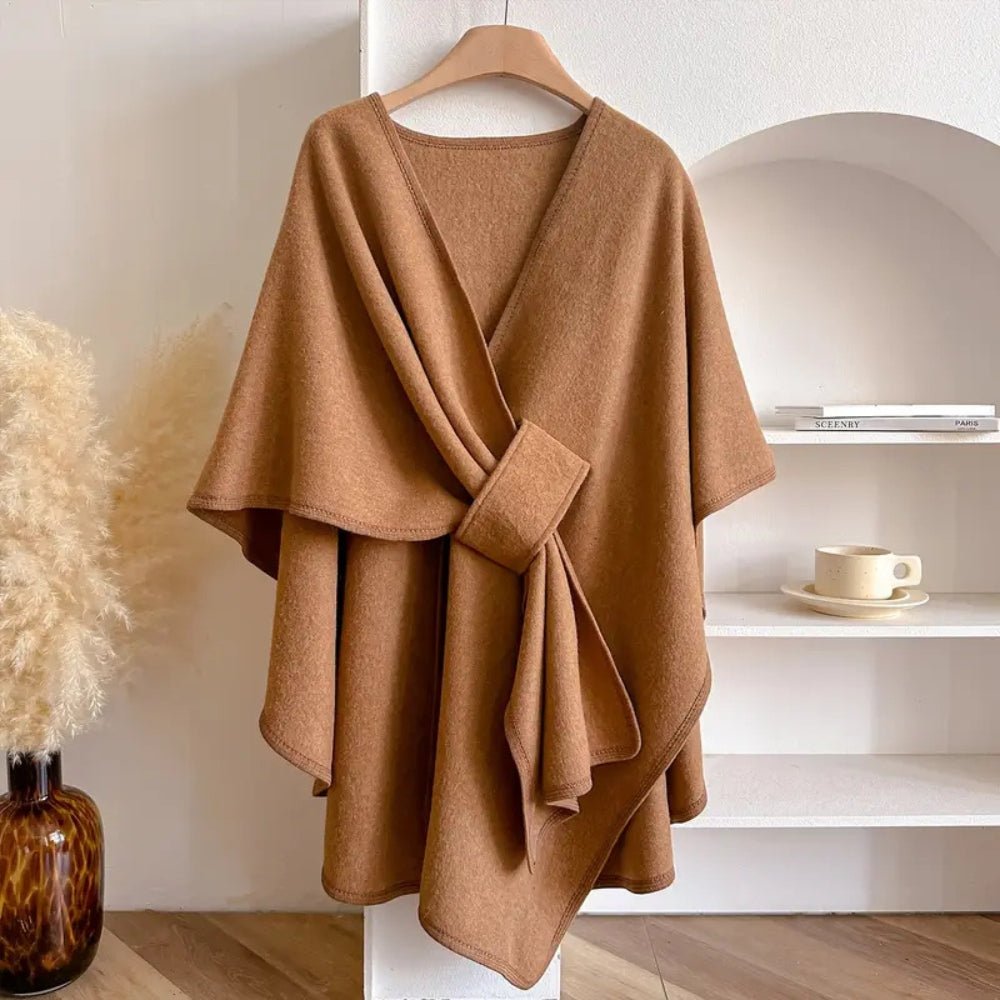 Dames Poncho Vest – Elegant Wikkelmodel, Zacht Draagcomfort & Soepele Valling