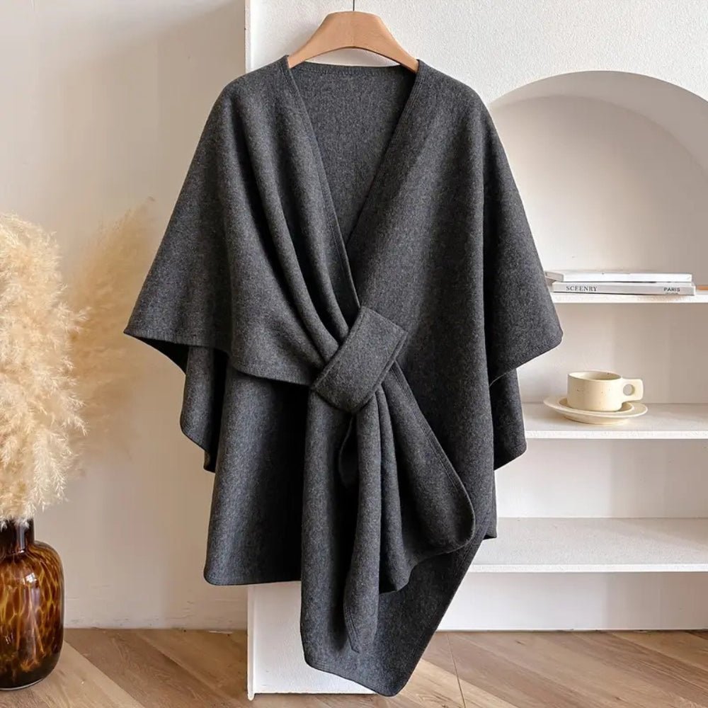 Dames Poncho Vest – Elegant Wikkelmodel, Zacht Draagcomfort & Soepele Valling