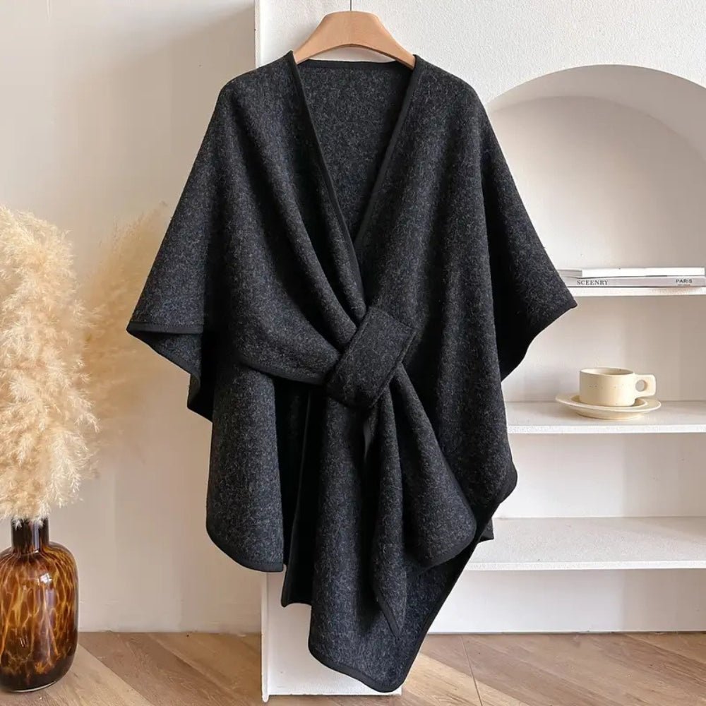 Dames Poncho Vest – Elegant Wikkelmodel, Zacht Draagcomfort & Soepele Valling