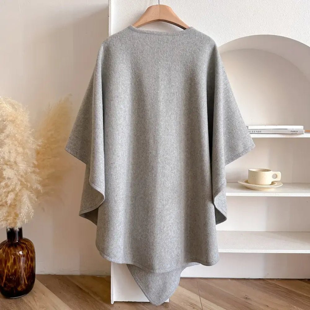 Dames Poncho Vest – Elegant Wikkelmodel, Zacht Draagcomfort & Soepele Valling