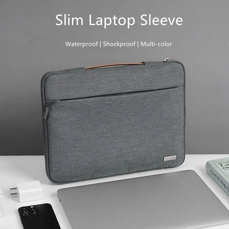 Techlio – Laptop sleeve met vakken schokbestendig nylon – MacBook & Dell