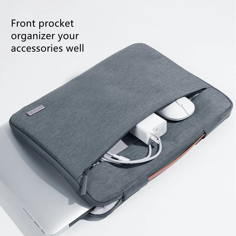 Techlio – Laptop sleeve met vakken schokbestendig nylon – MacBook & Dell