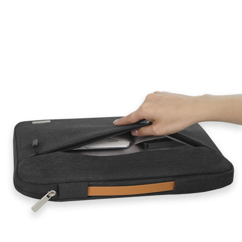 Techlio – Laptop sleeve met vakken schokbestendig nylon – MacBook & Dell