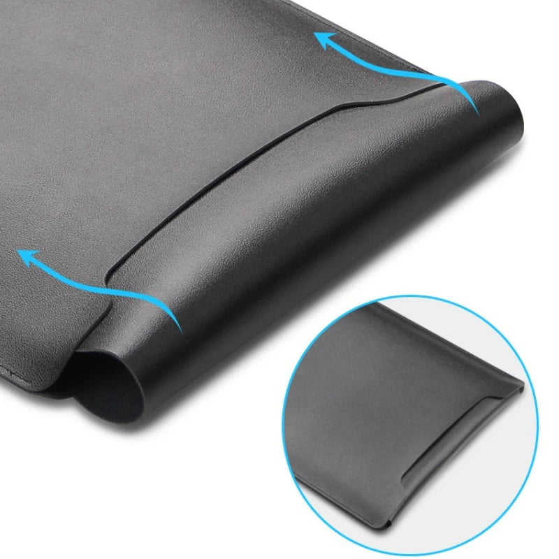 Techure – Laptophülle aus PU-Leder wasserdicht – für 12-16 Zoll Laptops