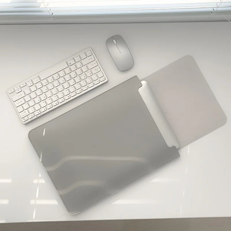 Techure – Laptophülle aus PU-Leder wasserdicht – für 12-16 Zoll Laptops