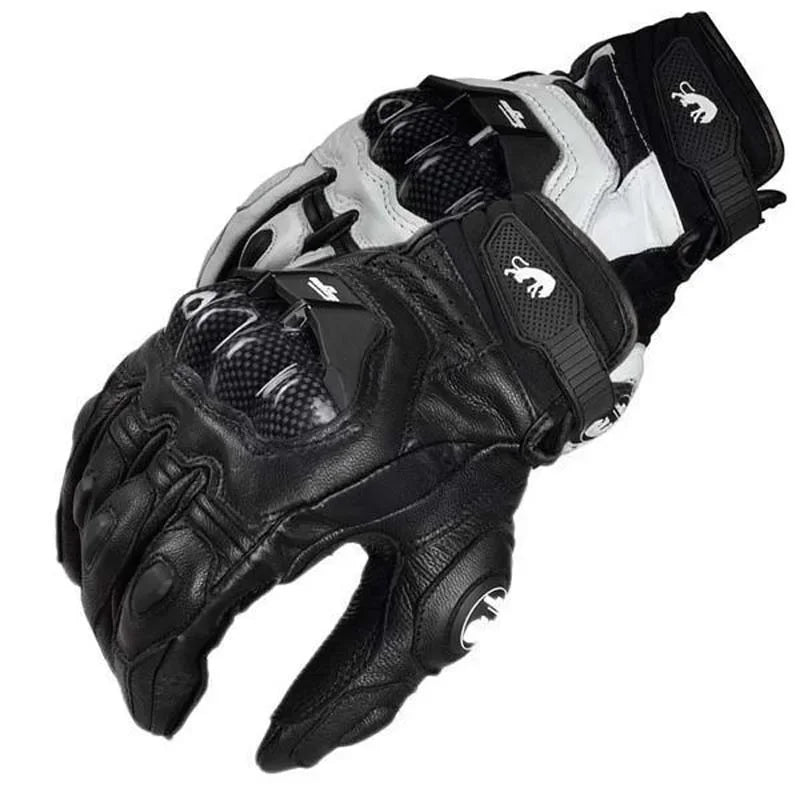 Leren Motorhandschoenen Heren en Dames - Zwart/Wit, 4 Seizoenen, Comfortabele Pasvorm 3