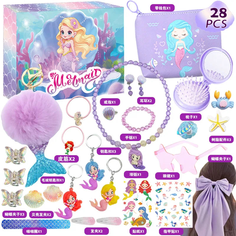 PrettySpark – Calendario de advento rosa para nenas – 24 xoias e pasadores de pelo