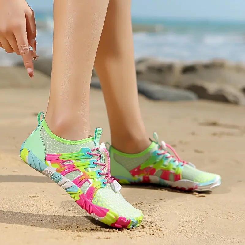 Lichtgewicht Barefoot Waterschoenen Dames met Ademend Mesh en Antislipzool voor Buitenactiviteiten 0
