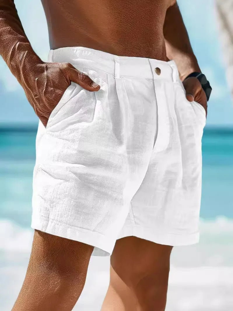 Linnen Korte Broek Heren Jonas - Ademend, Lichtgewicht, Regular Fit, 6 Kleuren 4