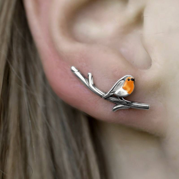 LuckFeather | Handgemaakte glas-in-lood oorbellen voor de lente 0