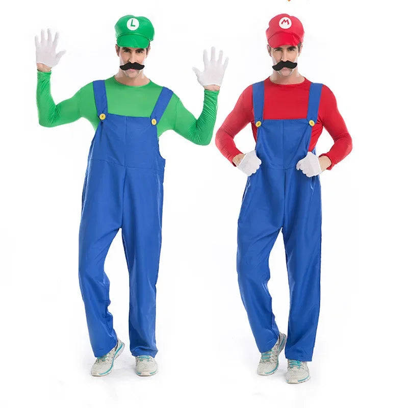 PixelPlay Groene Loodgieter Kostuum – Cosplay Outfit met Hoed & Handschoenen
