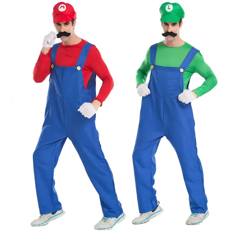 PixelPlay Groene Loodgieter Kostuum – Cosplay Outfit met Hoed & Handschoenen