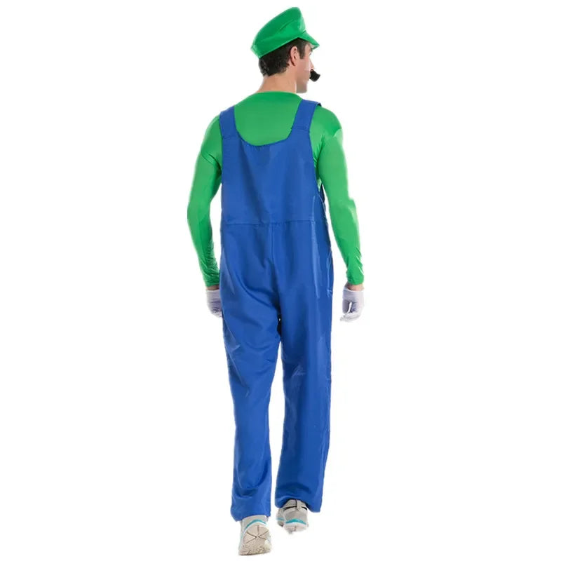 PixelPlay Groene Loodgieter Kostuum – Cosplay Outfit met Hoed & Handschoenen