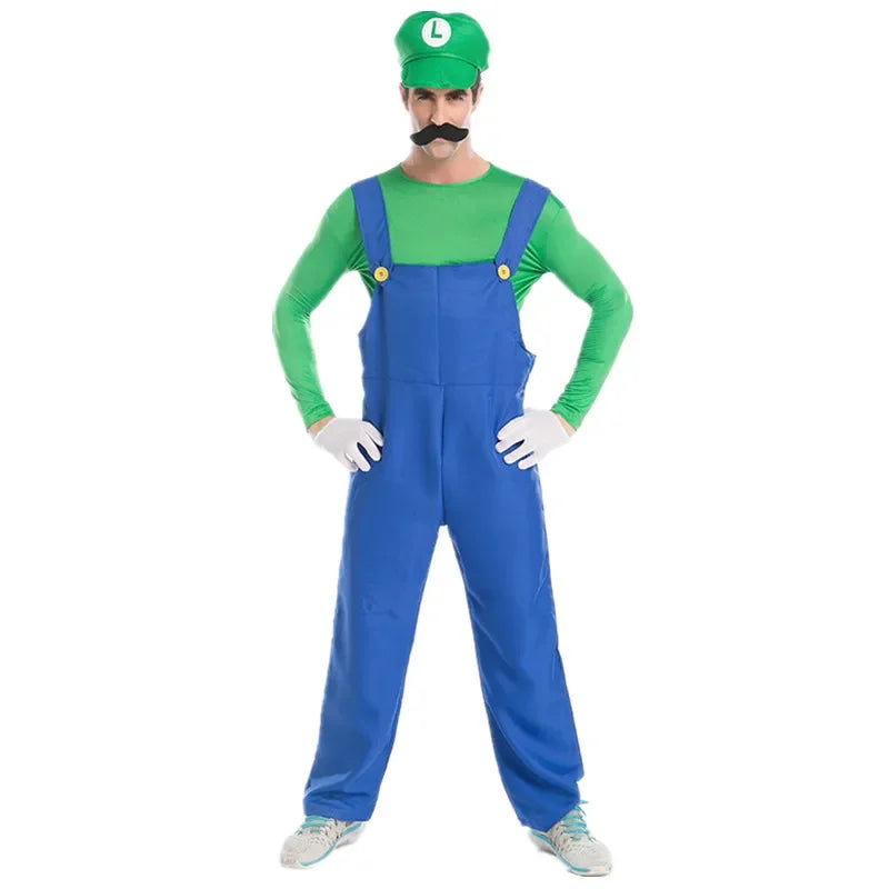 PixelPlay Groene Loodgieter Kostuum – Cosplay Outfit met Hoed & Handschoenen