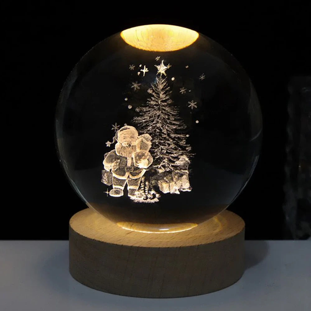Luminous Crystal Ball – Magical 3D Engraved Ambient Light for Home Decoration